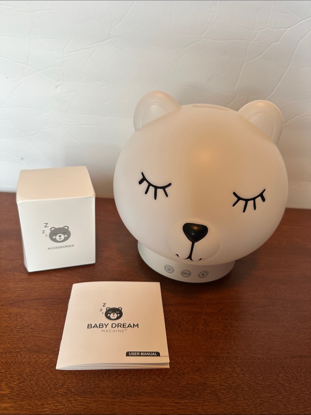 Bear Night Light & Sound Machine - Cream